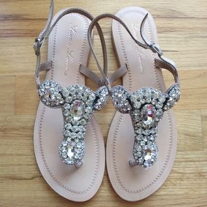 Lauren Lorraine Jeweled Sandals
